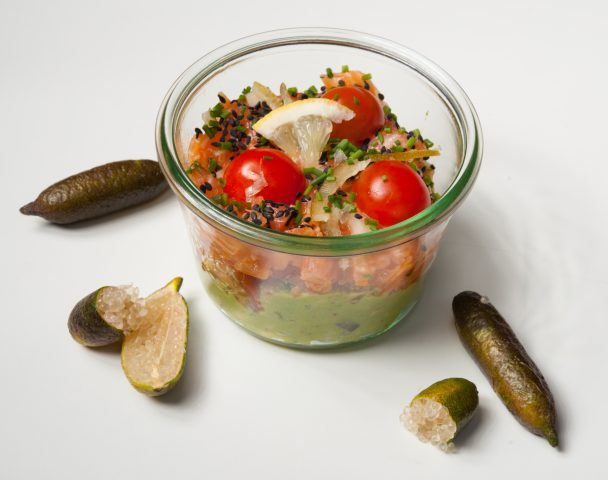 Entrée – Tartare de saumon et guacamole