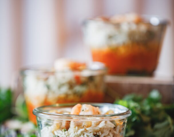 Petit bocal biryani aux scampis