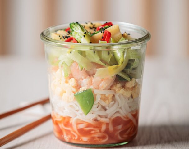 Grand bocal Pad thaï scampis
