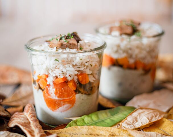 Grand bocal vol au vent, riz pilaf