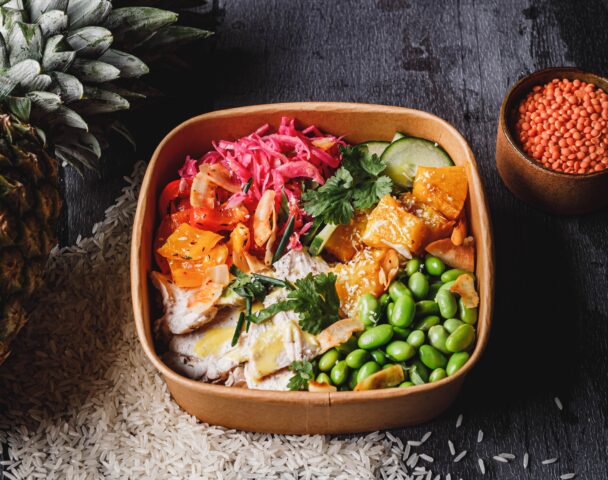 Chicken curry bowl