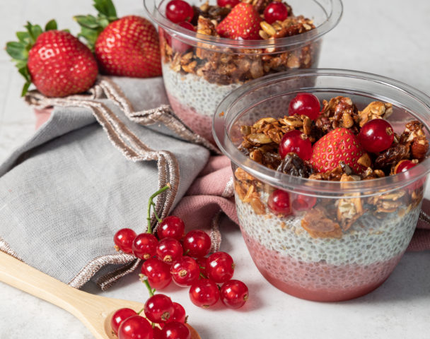 Chia fraise basilic