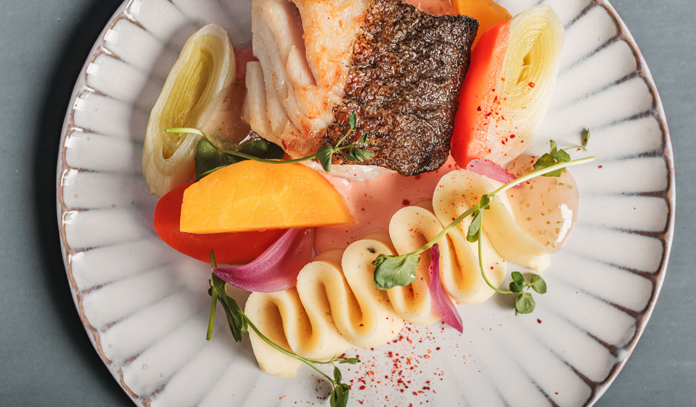 Cabillaud, sauce beurre blanc Crémant Alice Hartmann rosé