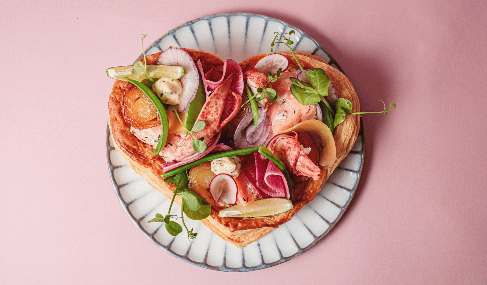 Cœur feuilleté saumon et homard