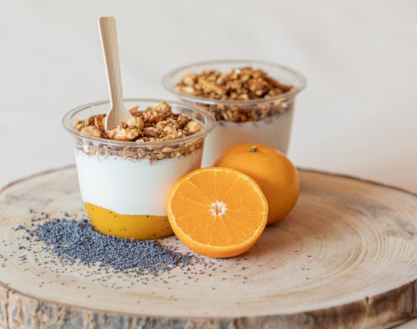 Fromage frais, mandarine, pavot, granola