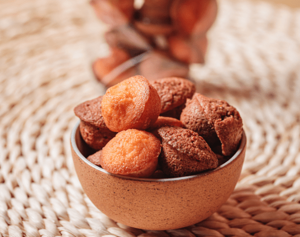 Financiers citron et chocolat