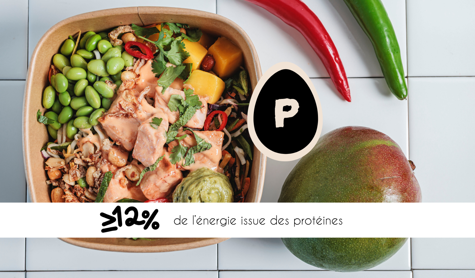 Grande salade poke bowl, saumon wasabi (2)