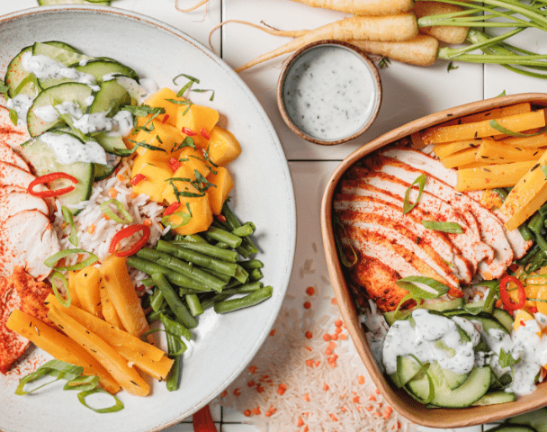 Indian chicken bowl
