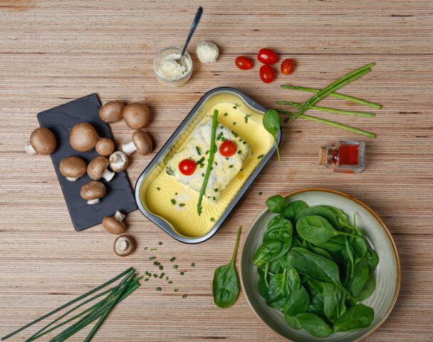 Lasagnes de sole et saumon au safran