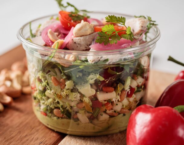 Moyenne salade chicken guacamole