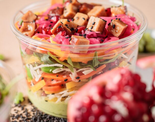 Moyenne salade rainbow