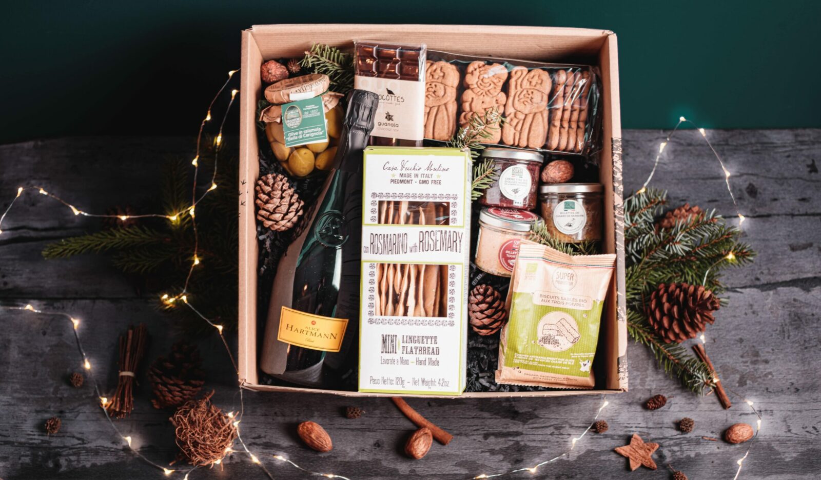 Coffret cadeau « grignotages à partager »