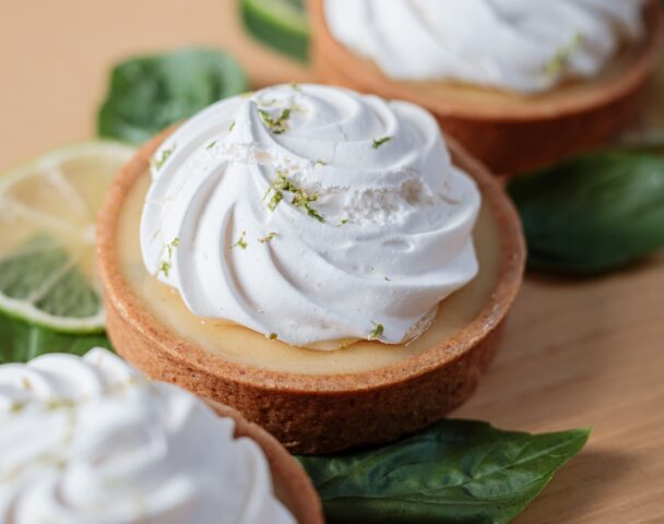 Tartelette citron-citron vert-basilic