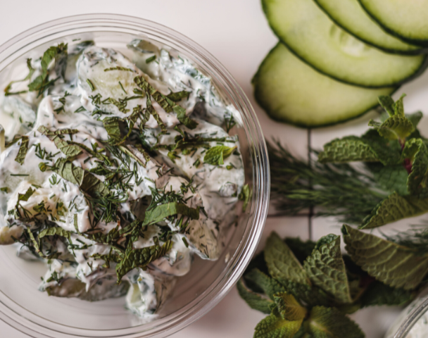 Petite salade concombre tzatziki