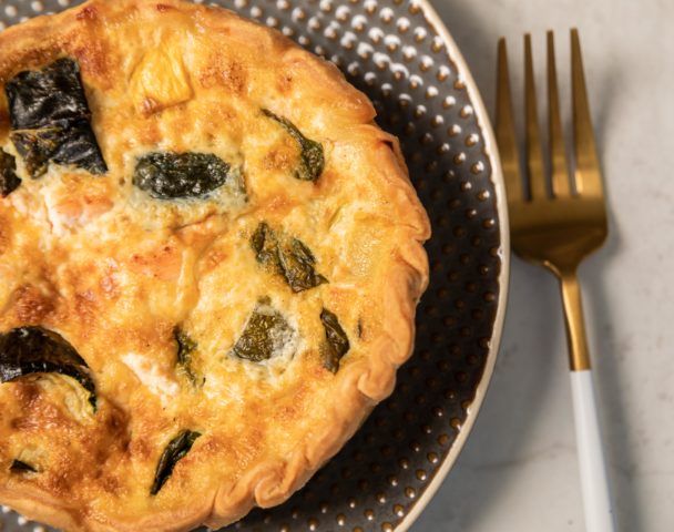 Quiche saumon ricotta basilic