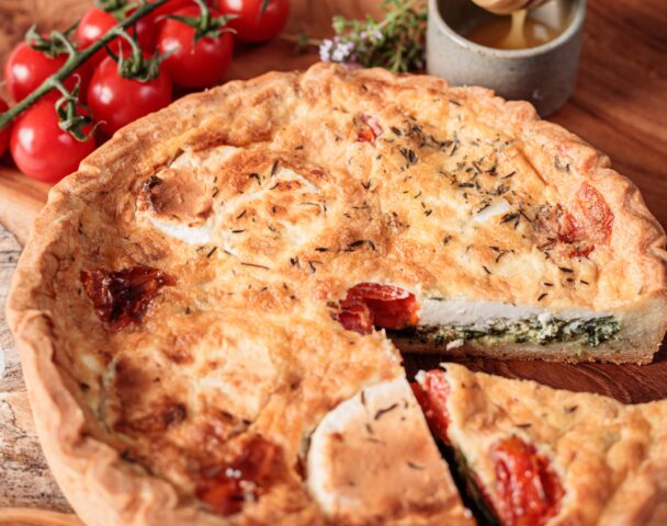 Quiche chèvre miel épinard