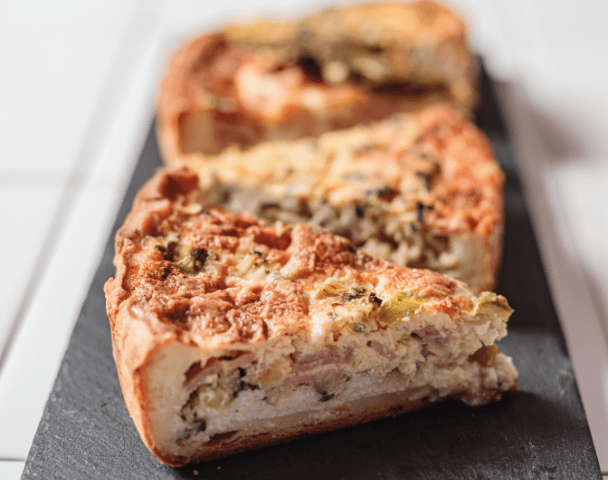 Quiche asperge, jambon, ricotta