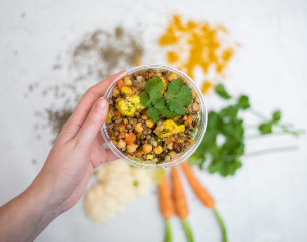 Petite salade lentilles pois chiches