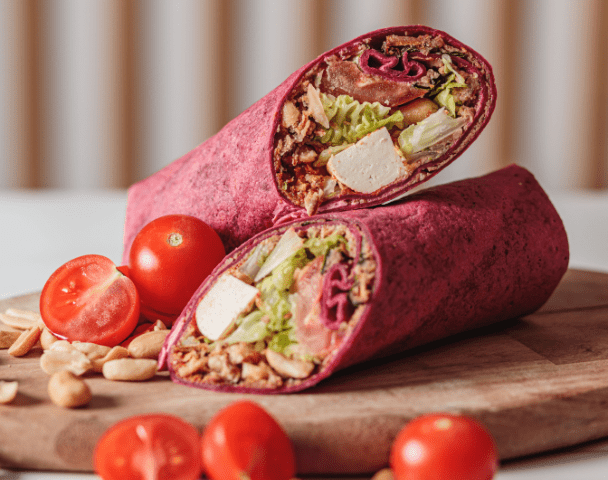 Wrap légumes et tofu satay